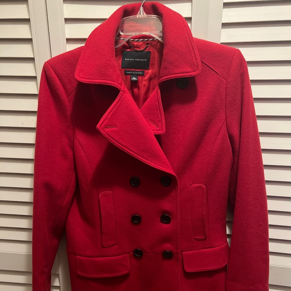 Beautiful Red Italian fabric coat